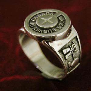 Ring commemorating the 100th anniversary of the Water Survey of Canada, created by Walter Zimochod.